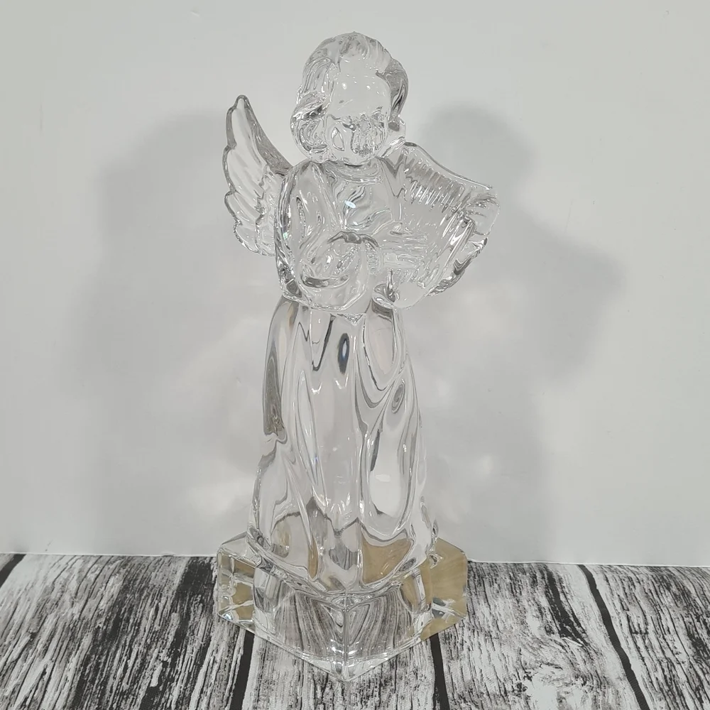 Mikasa Herald Collection Angelic Harp Figurine Crystal Christmas Angel Germany - Picture 2 of 8